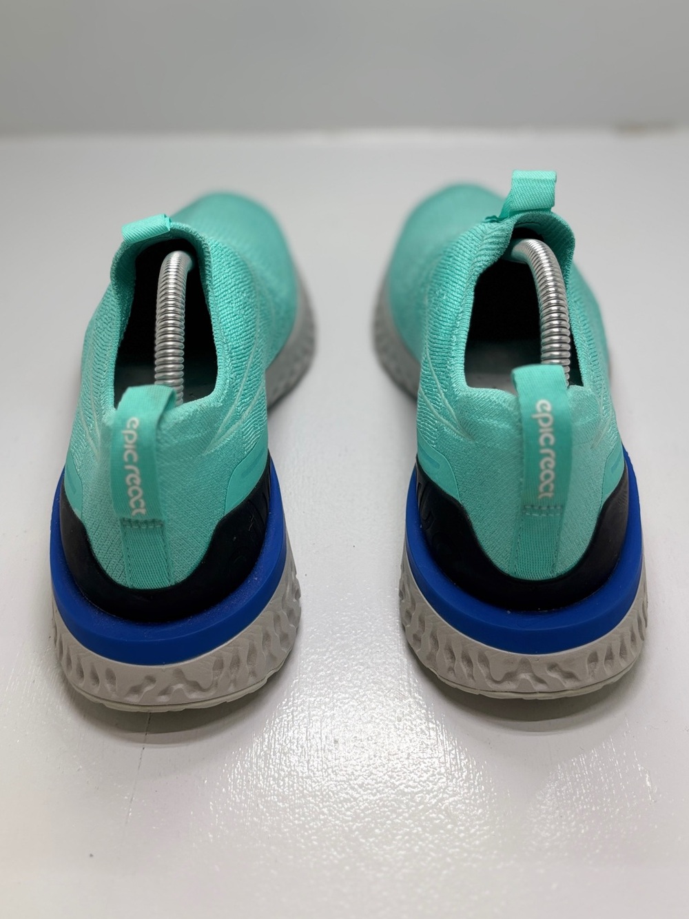 Nike React Phantom Run Flyknit Women's 11 Mint Aqua Running Shoes Slip On Sneake - Picture 9 of 12